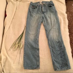 Calvin Klein Embroidered High Waist Jeans